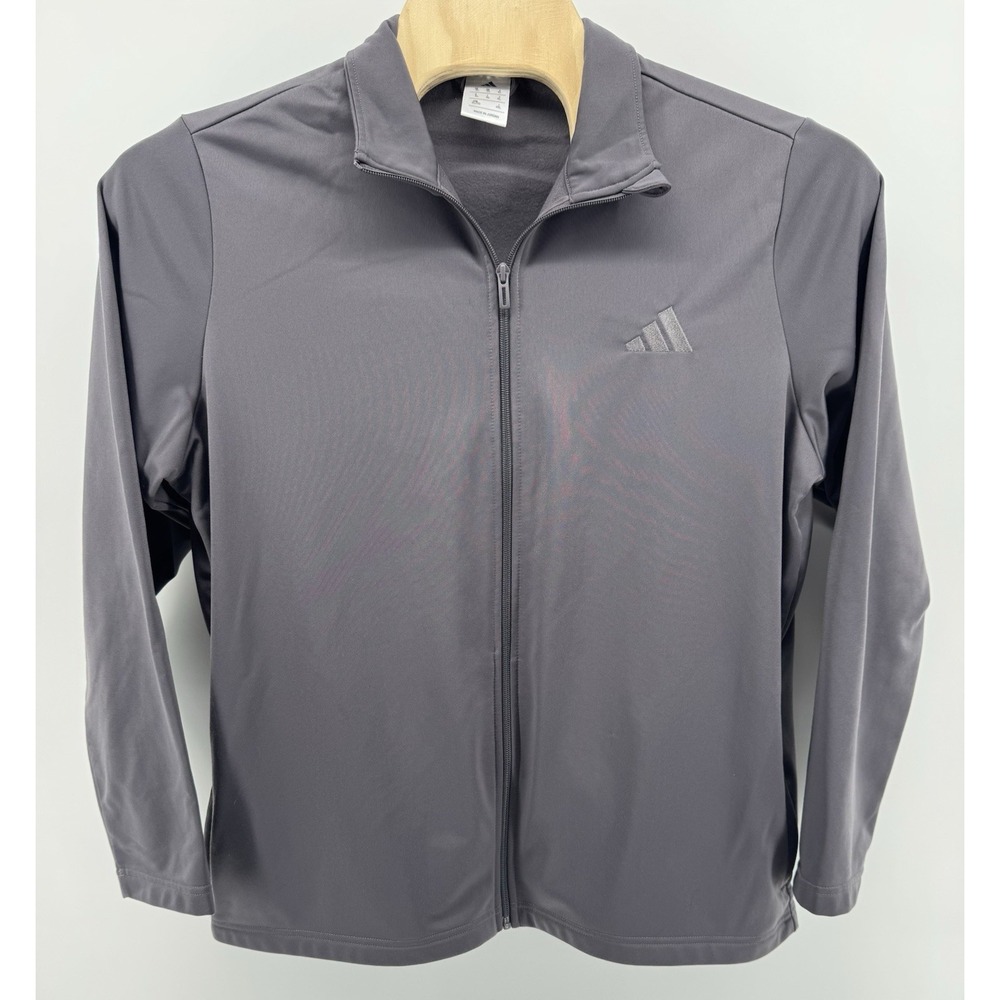 Adidas Track Jacket Men's Black Full Zip Lightweight Training Golf Size XL